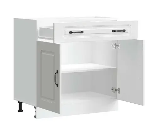Virtuves Apakšējai Skapītis, Kalmar, Balts, Inženierijas Koks Vidaxl