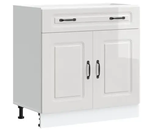 Köögi Aluskapp, Kalmar, Kõrgläikega Valge, Tehispuit