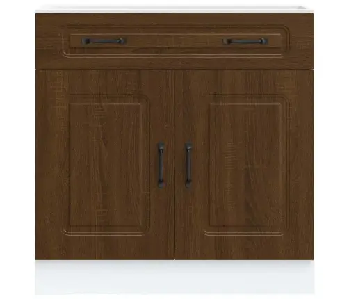 Virtuvės Spintelė, Kalmar, Ruda Ąžuolo, Apdirbta Mediena