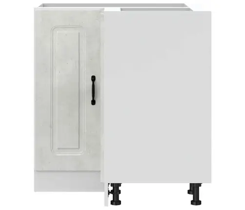 Virtuves Stūra Skapītis Kalmar Betona Pelēks Inženierijas Koks Vidaxl