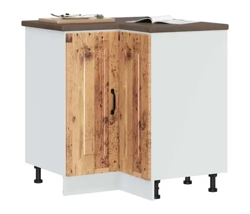 Virtuves Stūra Skapītis, Kalmar, Veca Koka, Inženierijas Koks Vidaxl