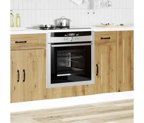 Orkaitės Spintelė, Kalmar, Artisano Ąžuolo, Apdirbta Mediena