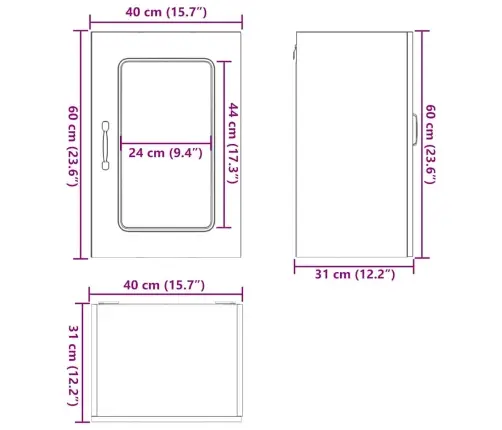 Virtuves Sienas Skapis Ar Stikla Durvīm Kalmar Melns Vidaxl