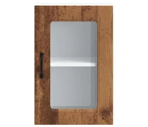 Köögi Seinakapp Klaasuksega "Kalmar", Vanast Puidust Tehispuit