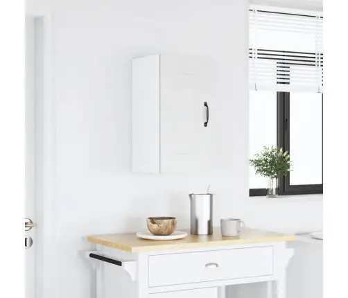 Virtuves Sienas Skapītis, Kalmar, Balts, Inženierijas Koks Vidaxl