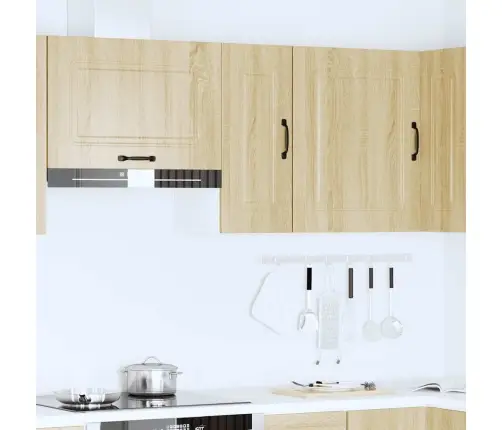 Virtuves Sienas Skapītis, Kalmar, Ozolkoka, Inženierijas Koks Vidaxl