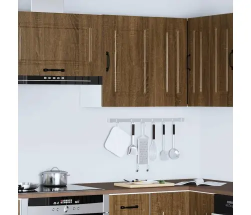 Virtuves Sienas Skapītis Kalmar Brūna Ozola Inženierijas Koks Vidaxl