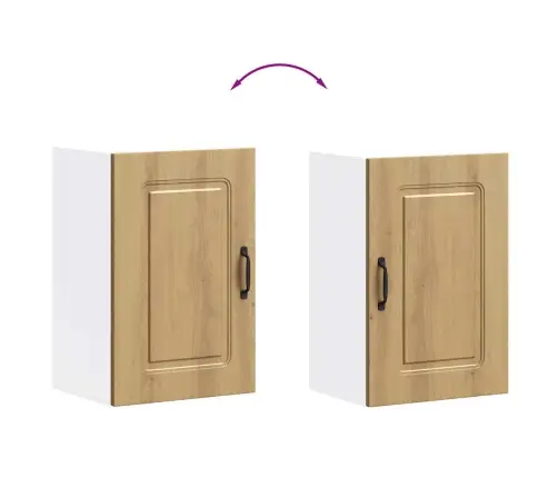 Virtuves Sienas Skapītis, Kalmar, Koka Krāsā, Inženierijas Koks Vidaxl