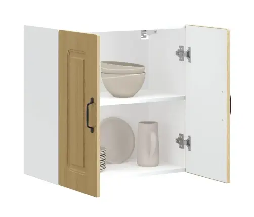 Virtuves Sienas Skapītis, Kalmar, Ozolkoka, Inženierijas Koks Vidaxl