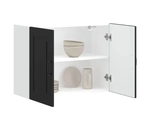 Sieninė Virtuvės Spintelė, Kalmar, Juoda, Apdirbta Mediena