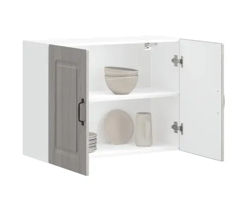 Virtuves Sienas Skapītis Kalmar Pelēka Koka Inženierijas Koks Vidaxl