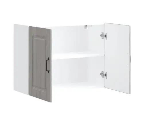 Virtuves Sienas Skapītis Kalmar Pelēka Koka Inženierijas Koks Vidaxl