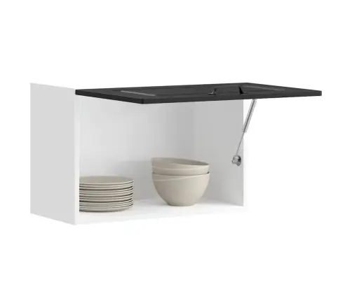 Virtuves Sienas Skapītis, Kalmar, Melns, Inženierijas Koks Vidaxl