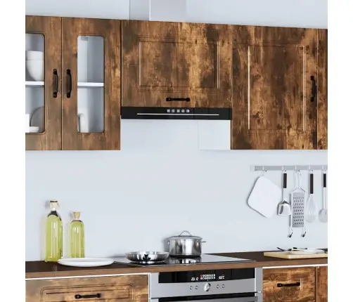 Sieninė Virtuvės Spintelė, Kalmar, Dūminio Ąžuolo, Mediena