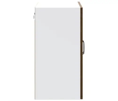 Virtuves Sienas Skapis Ar Stikla Durvīm Kalmar Brūna Ozola Vidaxl