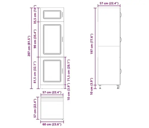 Köögikapp, Kalmar, Hall Sonoma Tamm, Tehispuit