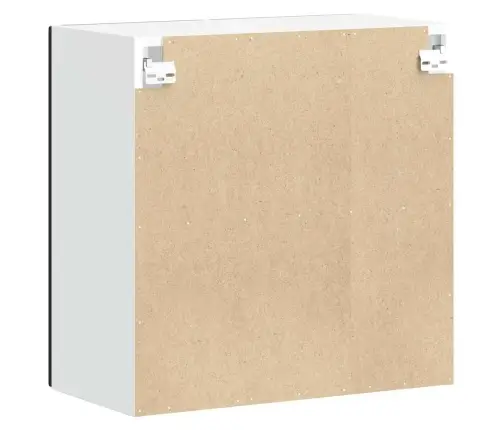 Virtuvės Sieninė Spintelė Su Stiklinėmis Durimis, Kalmar, Juoda