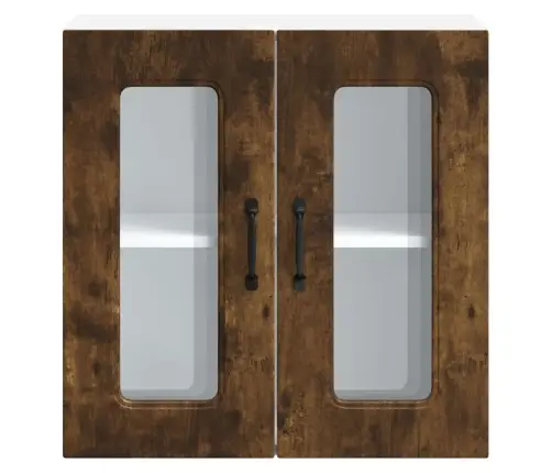 Köögi Seinakapp Klaasuksega "Kalmar", Suitsutatud Tamm, Töödeldud Puit