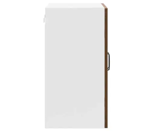 Virtuves Sienas Skapis Ar Stikla Durvīm Kalmar Brūna Ozola Vidaxl