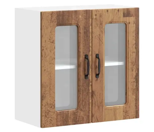 Köögi Seinakapp Klaasuksega "Kalmar", Vanast Puidust Tehispuit