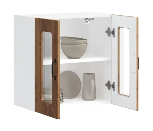 Köögi Seinakapp Klaasuksega "Kalmar", Vanast Puidust Tehispuit