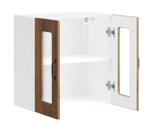 Köögi Seinakapp Klaasuksega "Kalmar", Vanast Puidust Tehispuit