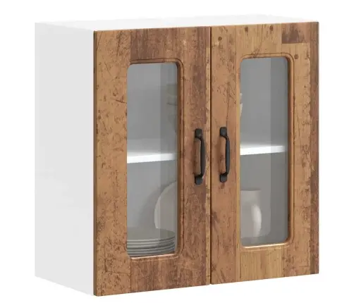 Köögi Seinakapp Klaasuksega "Kalmar", Vanast Puidust Tehispuit