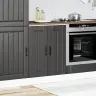 Kriauklės Pagrindo Spintelė "Lucca" Black Engineered Wood