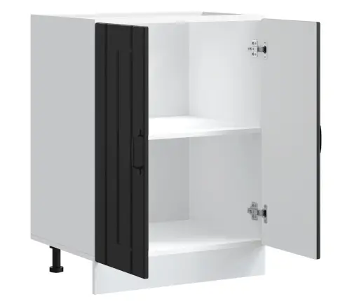 Kriauklės Pagrindo Spintelė "Lucca" Black Engineered Wood