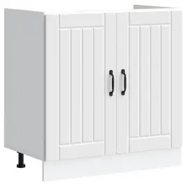 Izlietnes Pamatnes Skapis "Lucca" White Engineered Wood Vidaxl