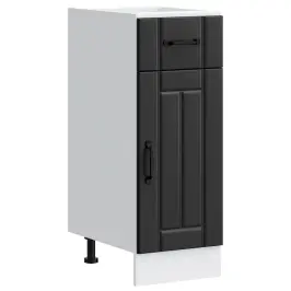 Virtuves Apakšējai Skapītis, Lucca, Melns, Inženierijas Koks Vidaxl