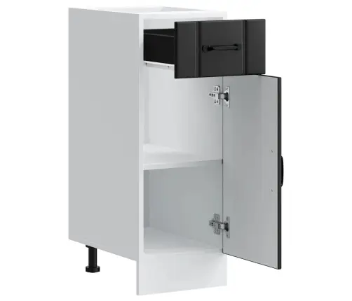 Virtuvės Spintelė, Lucca, Juoda, Apdirbta Mediena