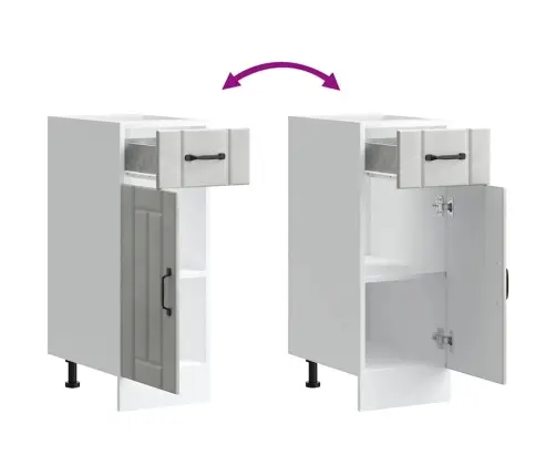 Virtuves Apakšējai Skapītis, Lucca, Betona Pelēks Vidaxl