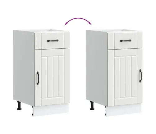 Köögi Aluskapp Lucca, Valge, Tehispuit