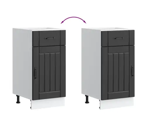 Köögi Aluskapp Lucca, Must, Tehispuit