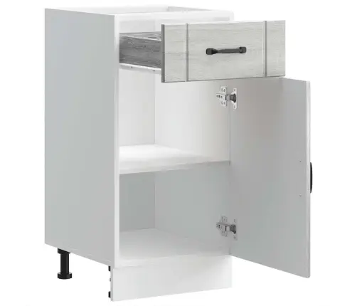 Virtuves Apakšējai Skapītis, Lucca, Pelēka Ozolkoka Krāsa Vidaxl