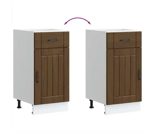 Köögi Aluskapp Lucca, Pruun Tamm, Tehispuit