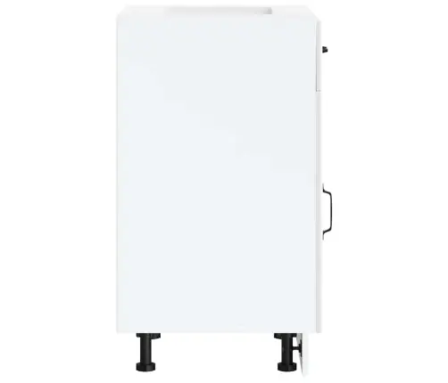 Virtuvės Spintelė, Lucca, Balta, Apdirbta Mediena