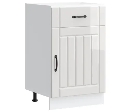 Virtuvės Spintelė, Lucca, Balta, Apdirbta Mediena