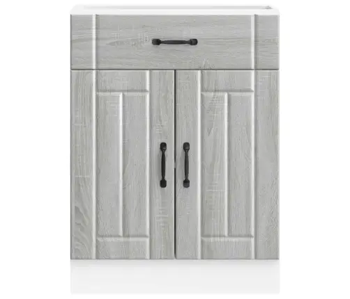 Virtuves Apakšējai Skapītis, Lucca, Pelēka Ozolkoka Krāsa Vidaxl