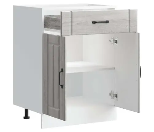 Virtuves Apakšējai Skapītis, Lucca, Pelēka Ozolkoka Krāsa Vidaxl