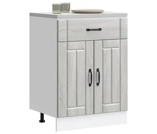 Virtuves Apakšējai Skapītis, Lucca, Pelēka Ozolkoka Krāsa Vidaxl