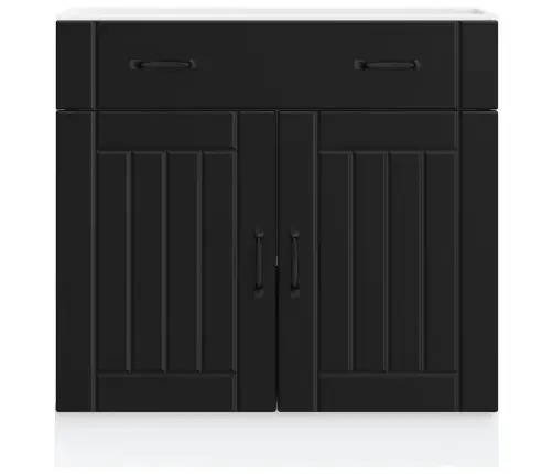 Köögi Aluskapp Lucca, Must, Tehispuit