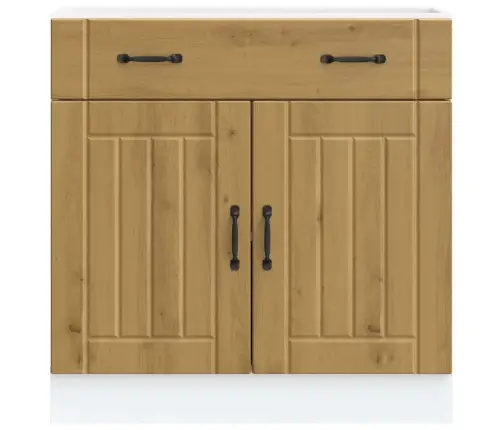 Virtuvės Spintelė, Lucca, Artisano Ąžuolo, Apdirbta Mediena