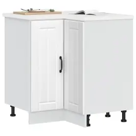 Virtuves Stūra Skapis "Lucca" White Engineered Wood Vidaxl