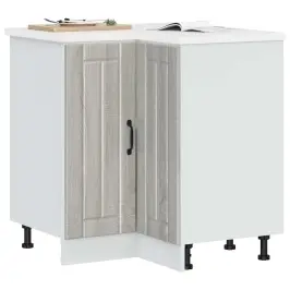 Virtuves Stūra Pamata Skapis "Lucca" Pelēks Sonoma Vidaxl