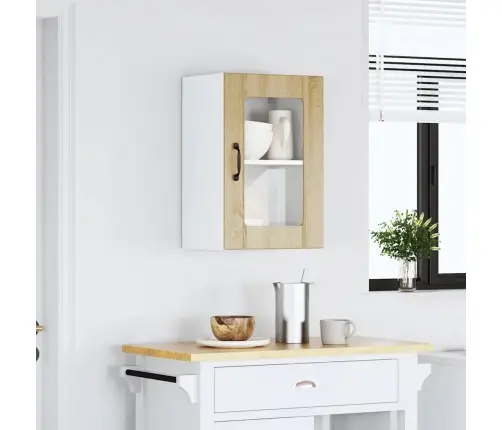 Virtuves Sienas Skapis Ar Stikla Durvīm 