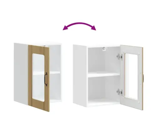 Virtuves Sienas Skapis Ar Stikla Durvīm 