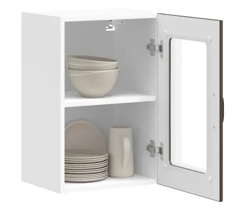 Virtuves Sienas Skapis Ar Stikla Durvīm 