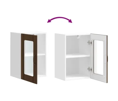 Virtuves Sienas Skapis Ar Stikla Durvīm 